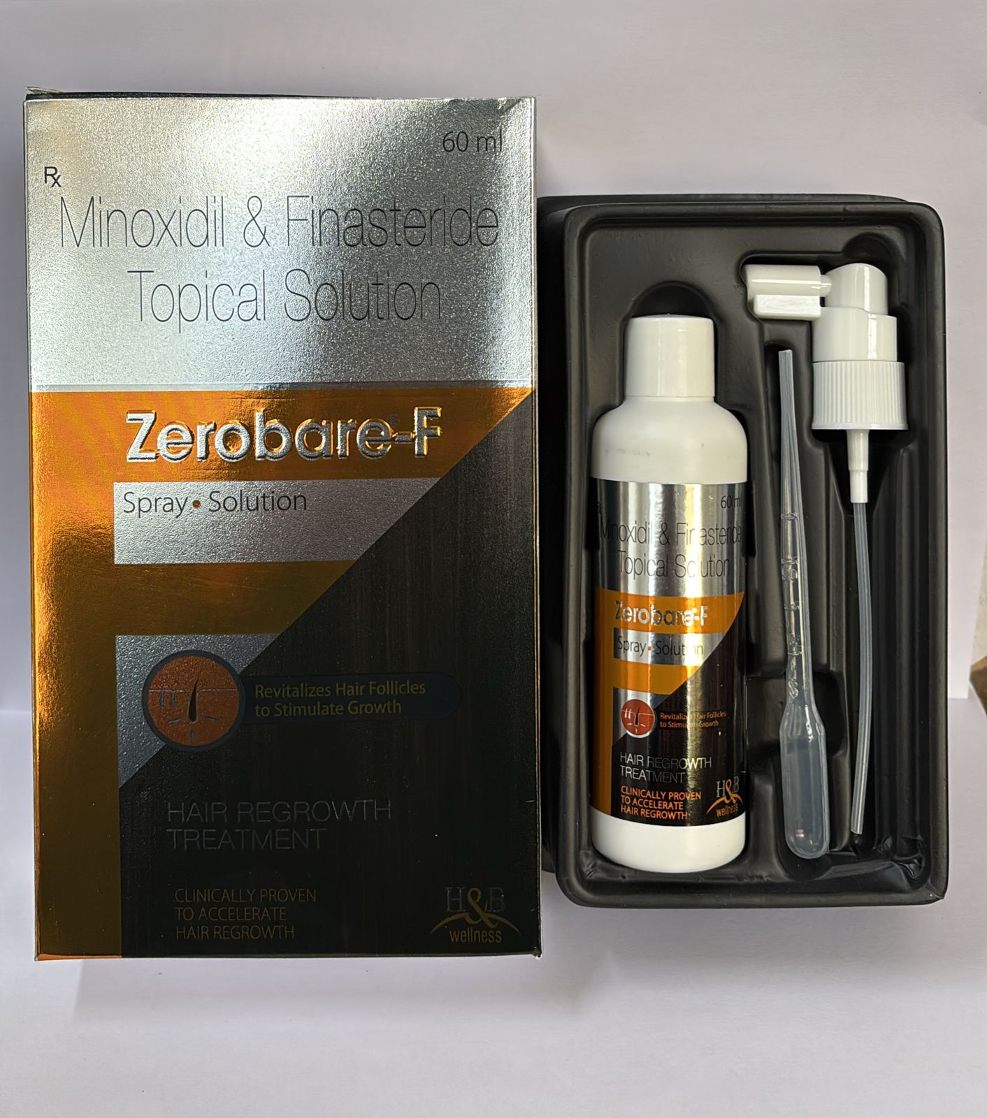 ZEROBARE-F Hair Solution